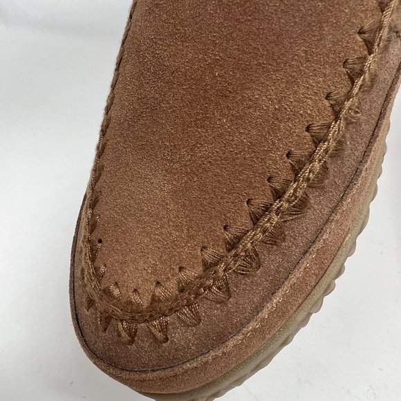 Muk Luks Womens Queens Slip Ons Suede Cognac Wool Blend Size 9.5 -‎ NEW!!!  READ - Picture 6 of 15